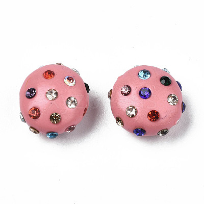 Polymer Clay Rhinestone Beads RB-S056-27B-1