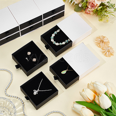 Cardboard Jewelry Set Packing Drawer Boxes CON-WH0115-43A-1