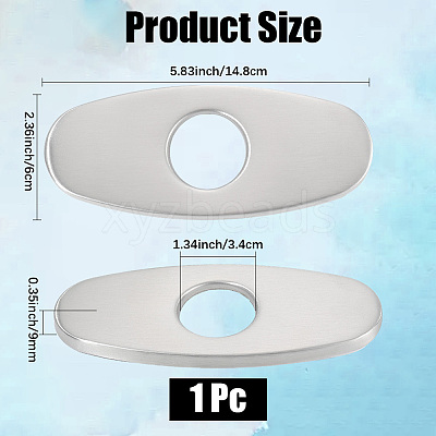 Oval Stainless Steel Faucet Hole Covers STAS-WH20001-18A-P01-1