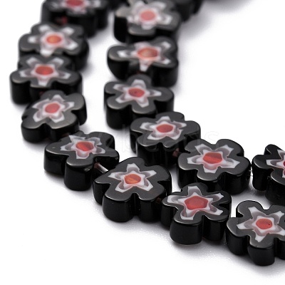 Handmade Millefiori Glass Bead Strands LAMP-J035-8mm-19-1