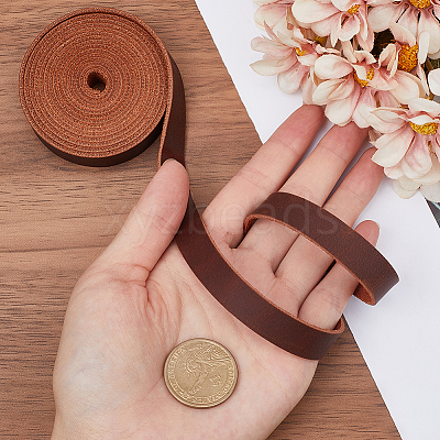 2M Flat AB Grade Cowhide Leather Cord AJEW-WH0479-73G-01-1