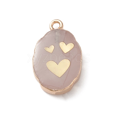 Natural Rose Quartz Pendants G-K333-01H-1