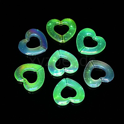 UV Plating Transparent Acrylic Beads OACR-Z013-09-1