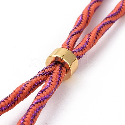 Nylon Cord Silder Bracelets MAK-C003-03G-18-1
