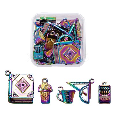 20Pcs 5 Style Alloy Pendants for Teachers' Day FIND-LS0001-27MC-1