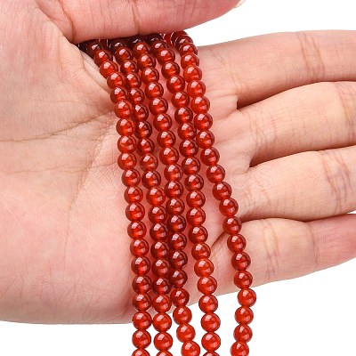 Natural Carnelian Beads Strands X-G-C076-4mm-2A-1