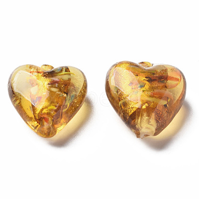 Handmade Lampwork Silver Foil Glass Beads FOIL-T005-01E-1