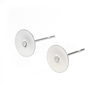 Non-Tarnish 304 Stainless Steel Stud Earring Findings A-STAS-D448-088P-8mm-1