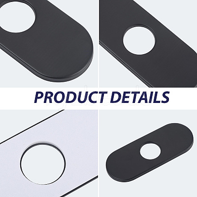 Oval Stainless Steel Faucet Hole Covers STAS-WH20001-18F-EB-1