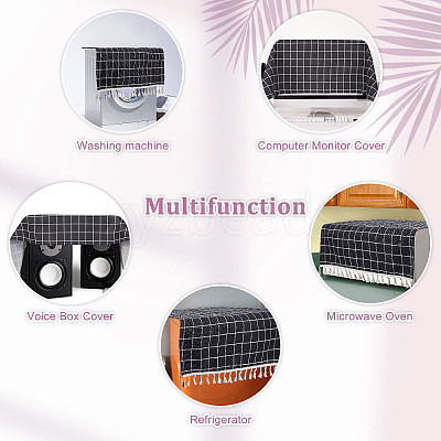 Cotton Hemp Microwave Dustproof Cover AJEW-WH0250-83B-1