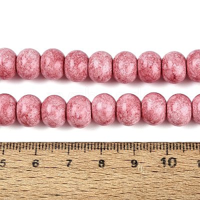 Opaque Baking Paint Glass Beads Strands GLAA-Q110-03A-03-1