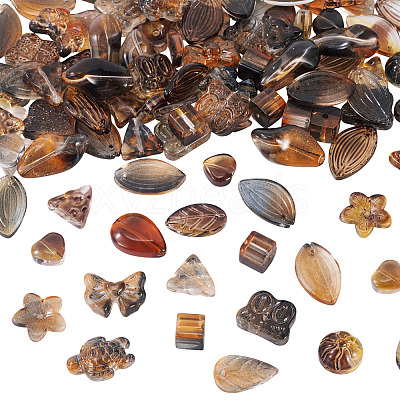 125G Gradient Color Transparent Glass Beads GLAA-TA0003-58C-1