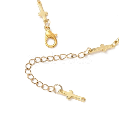 Brass Sideways Link Chains Bracelets BJEW-JB13257-1