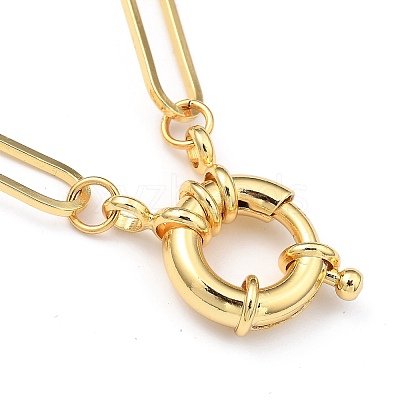 Brass Paperclip Chain Necklaces NJEW-JN03066-01-1