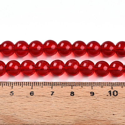 Baking Paint Transparent Glass Beads Strands DGLA-N006-8mm-10-1