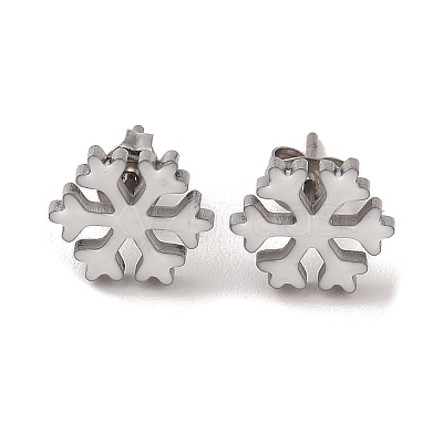 3 Pairs 3 Styles Christmas 304 Stainless Steel Hoop & Studs Earrings Set for Women EJEW-K279-12E-P-1
