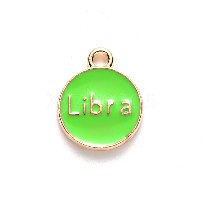 Alloy Enamel Pendants X-ENAM-S124-01A-06K-1