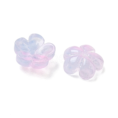 Dyed & Heated Glass Bead Caps GLAA-C042-01M-1