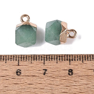 Natural Green Aventurine Pendants G-N359-18G-08-1