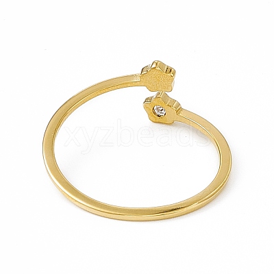 Ion Plating(IP) 304 Stainless Steel Cuff Ring for Women RJEW-C060-36G-1