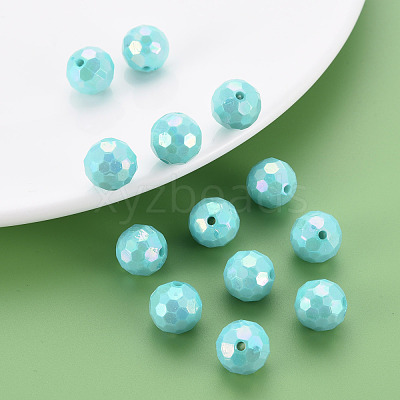 Opaque Acrylic Beads TACR-S154-10F-04-1