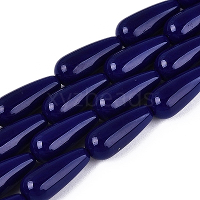Opaque Glass Beads Strands GLAA-Q113-03A-C05-1