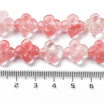 Cherry Quartz Glass Beads Strands G-P520-A05-01-1