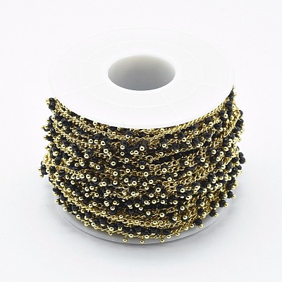Handmade Glass Beaded Chains CHC-I026-H-06G-1