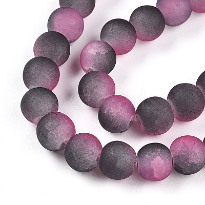 Crackle Glass Beads Strands GLAA-N009-8mm-09-1