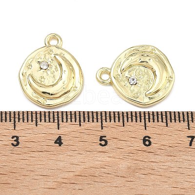 Alloy Rhinestone Pendants PALLOY-P319-04G-1