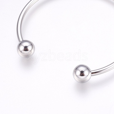 Tarnish Resistant 304 Stainless Steel European Style Bangles Making X-PPJ-G001-04P-1