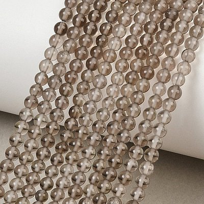 Natural Smoky Quartz Beads Strands G-N0195-02-3mm-01-1