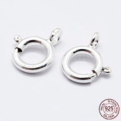 925 Sterling Silver Spring Ring Clasps STER-K167-076A-S-1