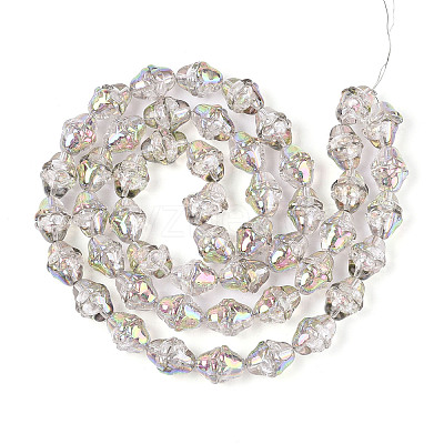 Electroplate Transparent Glass Beads Strands X1-EGLA-N020-03H-1
