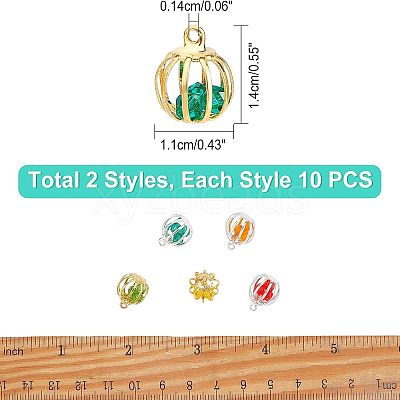 20Pcs 2 Style Iron Lantern Charms IFIN-AR0001-19-1