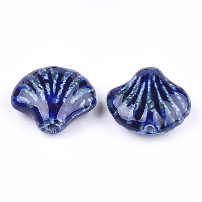 Handmade Porcelain Beads X-PORC-S498-36B-1