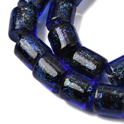 Handmade Dichroic Foil Glass Beads Strands DICH-U001-09F-1