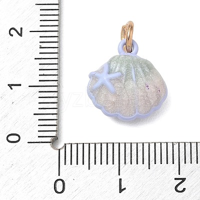 Alloy Enamel Pendants AL-CBA7219-02B-1