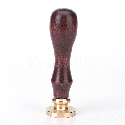 DIY Scrapbook Brass Wax Seal Stamps and Wood Handle AJEW-P068-A04-1
