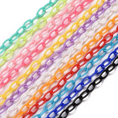 Opaque Acrylic Cable Chains CHAC-P001-02-1