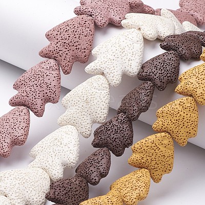 Natural Lava Rock Beads Strand G-D027A-M-1