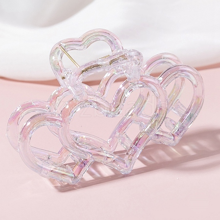 Heart Resin Claw Hair Clips PW-WGE4227-04-1