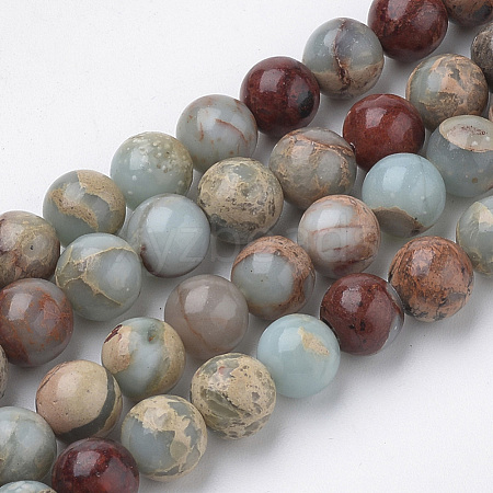 Natural Aqua Terra Jasper Strands G-S150-50-10mm-1