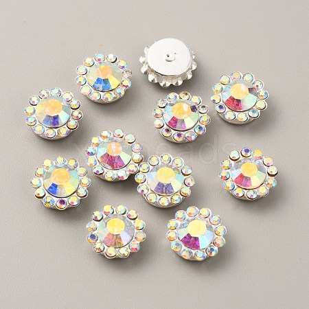 Glass Rhinestone Cabochons FIND-WH0145-49B-1