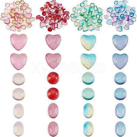 SUPERFINDINGS 180Pcs 12 Style Transparent Glass Cabochons GGLA-FH001-01-1