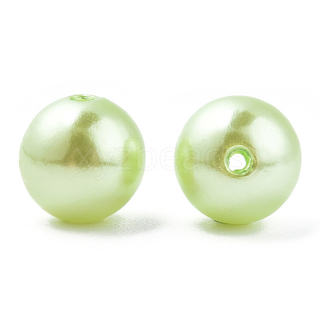 Spray Painted ABS Plastic Imitation Pearl Beads OACR-T015-05C-10-1