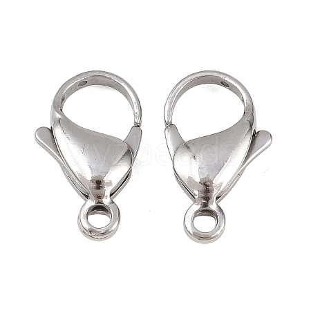 Tarnish Resistant 304 Stainless Steel Lobster Claw Clasps STAS-G035-H-1