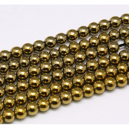 Non-magnetic Synthetic Hematite Beads Strands G-K015-3mm-01-1
