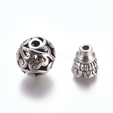 Tibetan Style Alloy Guru Bead Sets PALLOY-TAC0009-31-AS-1