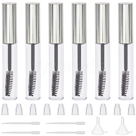 10Pcs DIY Plastic Empty Eyelash Bottle with 4Pcs 2ml Disposable Plastic Dropper with 2Pcs Mini Transparent Plastic Funnel Hopper MRMJ-GF0001-53C-1